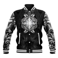 New Zealand Matariki Baseball Jacket Maori Moko Black Galaxy