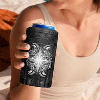 New Zealand Matariki 4 in 1 Can Cooler Tumbler Maori Moko Black Galaxy LT05 - Polynesian Pride
