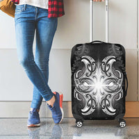 New Zealand Matariki Luggage Cover Maori Moko Black Galaxy LT05 - Polynesian Pride