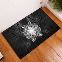 New Zealand Matariki Rubber Doormat Maori Moko Black Galaxy