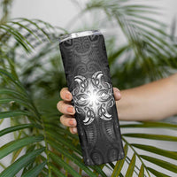 New Zealand Matariki Skinny Tumbler Maori Moko Black Galaxy LT05 - Polynesian Pride