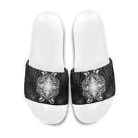 New Zealand Matariki Slide Sandals Maori Moko Black Galaxy