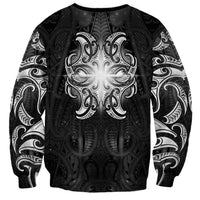 New Zealand Matariki Sweatshirt Maori Moko Black Galaxy