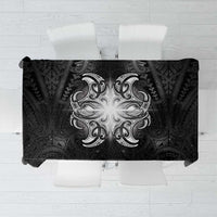 New Zealand Matariki Tablecloth Maori Moko Black Galaxy