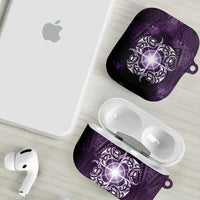New Zealand Matariki Waipunarangi AirPods Case Maori Moko Purple Galaxy LT05 - Polynesian Pride