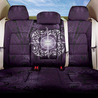 New Zealand Matariki Waipunarangi Back Car Seat Cover Maori Moko Purple Galaxy LT05 One Size Purple - Polynesian Pride