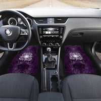 New Zealand Matariki Waipunarangi Car Mats Maori Moko Purple Galaxy LT05 Set 2pcs - Front Purple - Polynesian Pride