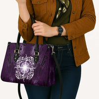 New Zealand Matariki Waipunarangi Leather Bag Maori Moko Purple Galaxy LT05 - Polynesian Pride