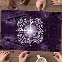 New Zealand Matariki Waipunarangi Puzzle Maori Moko Purple Galaxy