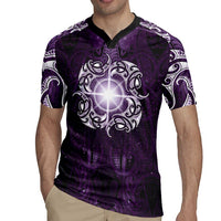 New Zealand Matariki Waipunarangi Rugby Jersey Maori Moko Purple Galaxy LT05 - Polynesian Pride