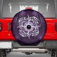 New Zealand Matariki Waipunarangi Spare Tire Cover Maori Moko Purple Galaxy LT05 - Polynesian Pride