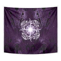 New Zealand Matariki Waipunarangi Tapestry Maori Moko Purple Galaxy LT05 - Polynesian Pride