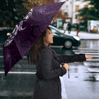 New Zealand Matariki Waipunarangi Umbrella Maori Moko Purple Galaxy LT05 - Polynesian Pride