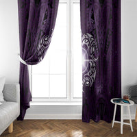 New Zealand Matariki Waipunarangi Window Curtain Maori Moko Purple Galaxy LT05 - Polynesian Pride