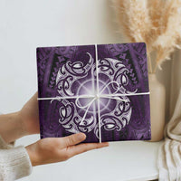 New Zealand Matariki Waipunarangi Wrapping Paper Maori Moko Purple Galaxy LT05 - Polynesian Pride