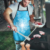 New Zealand Matariki Waiti Apron Maori Moko Cyan Galaxy