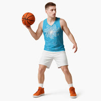New Zealand Matariki Waiti Basketball Jersey Maori Moko Cyan Galaxy
