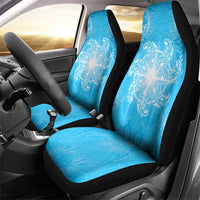 New Zealand Matariki Waiti Car Seat Cover Maori Moko Cyan Galaxy LT05 - Polynesian Pride