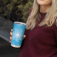 New Zealand Matariki Waiti Tumbler Cup Maori Moko Cyan Galaxy