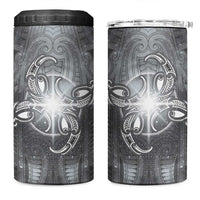 New Zealand Matariki Ururangi 4 in 1 Can Cooler Tumbler Maori Moko Grey Galaxy LT05 One Size: 16 oz Grey - Polynesian Pride