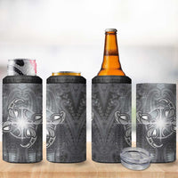 New Zealand Matariki Ururangi 4 in 1 Can Cooler Tumbler Maori Moko Grey Galaxy LT05 - Polynesian Pride