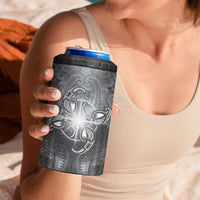 New Zealand Matariki Ururangi 4 in 1 Can Cooler Tumbler Maori Moko Grey Galaxy LT05 - Polynesian Pride