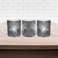 New Zealand Matariki Ururangi Ceramic Mug Maori Moko Grey Galaxy