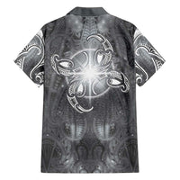 New Zealand Matariki Ururangi Family Matching Mermaid Dress and Hawaiian Shirt Maori Moko Grey Galaxy LT05 - Polynesian Pride