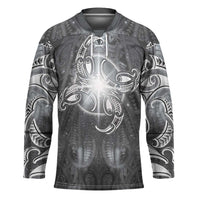 New Zealand Matariki Ururangi Hockey Jersey Maori Moko Grey Galaxy