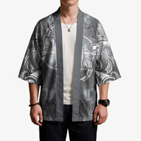 New Zealand Matariki Ururangi Kimono Maori Moko Grey Galaxy