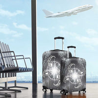 New Zealand Matariki Ururangi Luggage Cover Maori Moko Grey Galaxy
