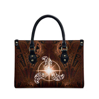 New Zealand Matariki Tupuanuku Leather Bag Maori Moko Brown Galaxy