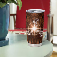 New Zealand Matariki Tupuanuku Tumbler Cup Maori Moko Brown Galaxy LT05 - Polynesian Pride