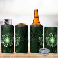 New Zealand Matariki Tupuarangi 4 in 1 Can Cooler Tumbler Maori Moko Green Galaxy LT05 - Polynesian Pride