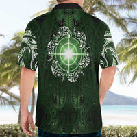 New Zealand Matariki Tupuarangi Hawaiian Shirt Maori Moko Green Galaxy LT05 - Polynesian Pride
