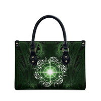 New Zealand Matariki Tupuarangi Leather Bag Maori Moko Green Galaxy