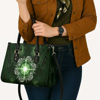 New Zealand Matariki Tupuarangi Leather Bag Maori Moko Green Galaxy