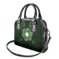 New Zealand Matariki Tupuarangi Shoulder Handbag Maori Moko Green Galaxy