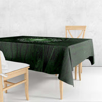 New Zealand Matariki Tupuarangi Tablecloth Maori Moko Green Galaxy