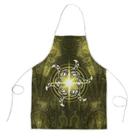 New Zealand Matariki Hiwaiterangi Apron Maori Moko Yellow Galaxy