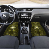 New Zealand Matariki Hiwaiterangi Car Mats Maori Moko Yellow Galaxy LT05 Set 2pcs - Front Yellow - Polynesian Pride