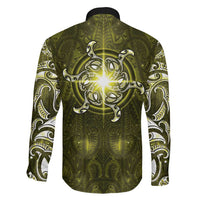 New Zealand Matariki Hiwaiterangi Family Matching Mermaid Dress and Hawaiian Shirt Maori Moko Yellow Galaxy LT05 - Polynesian Pride