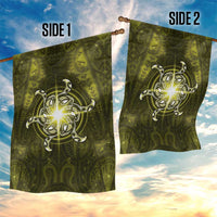 New Zealand Matariki Hiwaiterangi Garden Flag Maori Moko Yellow Galaxy LT05 - Polynesian Pride