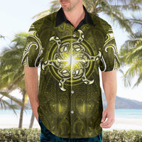 New Zealand Matariki Hiwaiterangi Hawaiian Shirt Maori Moko Yellow Galaxy LT05 - Polynesian Pride