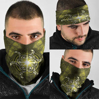 New Zealand Matariki Hiwaiterangi Neck Gaiter Maori Moko Yellow Galaxy LT05 - Polynesian Pride