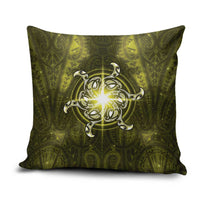 New Zealand Matariki Hiwaiterangi Pillow Cover Maori Moko Yellow Galaxy LT05 Yellow - Polynesian Pride