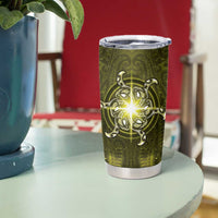 New Zealand Matariki Hiwaiterangi Tumbler Cup Maori Moko Yellow Galaxy LT05 - Polynesian Pride