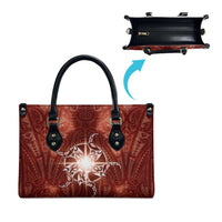 New Zealand Matariki Pohutukawa Leather Bag Maori Moko Red Galaxy
