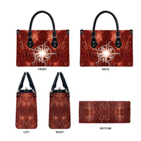 New Zealand Matariki Pohutukawa Leather Bag Maori Moko Red Galaxy