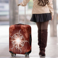 New Zealand Matariki Pohutukawa Luggage Cover Maori Moko Red Galaxy LT05 - Polynesian Pride